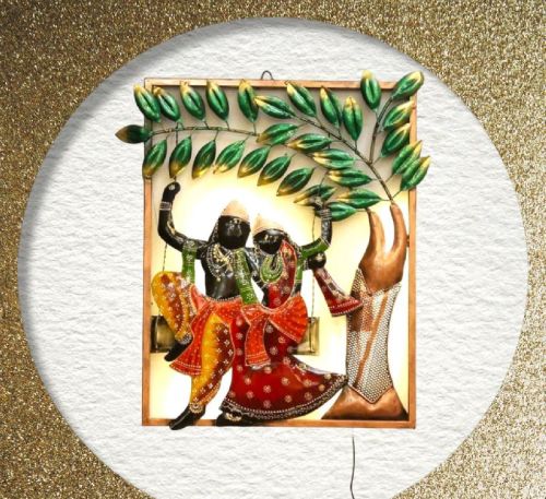 Metal Radha Krishna Wall Decor Frame, Feature : Easy To Fit, Good Quality, Good Strength, Rust Resistance