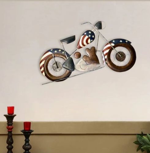 Metal Us Bike Wall Frame, For Decoration, Feature : Easy To Fit, Good Quality, Good Strength, Rust Resistance