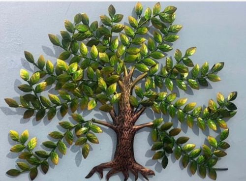 Metal Willow Green Wall Decor Tree Frame