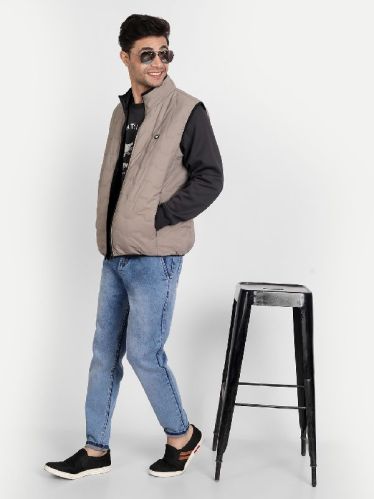 Collar Neck Nylon Mens Polyester Jacket, For Easy To Fit, Perfect Shape, Gender : Male