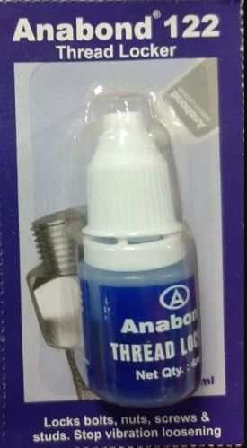 4 ML Anabond 122 Thread Locker, For Plastic, Paper, Ceramic, Wood, Glass, Feature : Waterproof