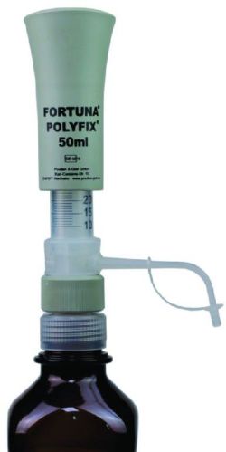 Cylinder PTFE Piston Clear Glass Plastic Dispenser