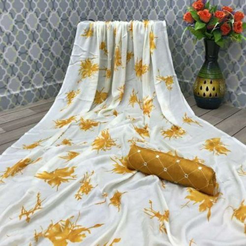 Hd Print Soft Silk Saree, Technics : Hand Made, Embroidery Work, Machine Made