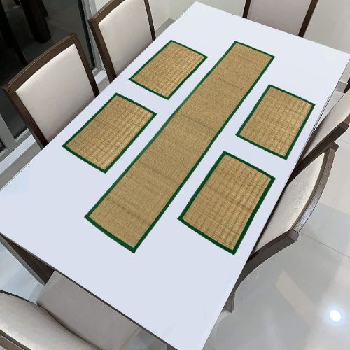 Rectangular Natural Korai Table Mat Set, For Restaurant, Hotel, Home, Size : Multisizes