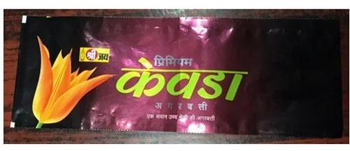 Printed Plastic Agarbatti Pouches, Size : Standard