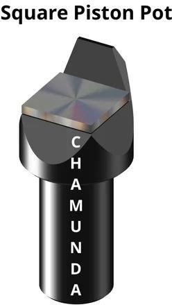 Black Square Bottom Diamond Polishing Piston Pots