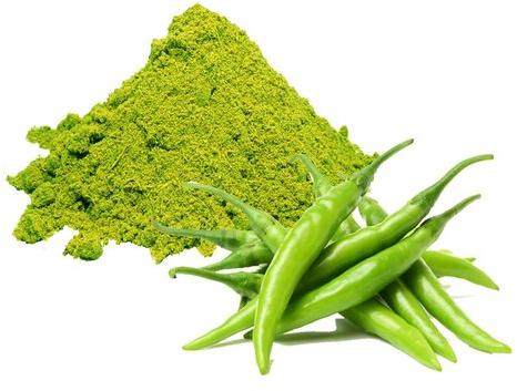 Natural Green Chilli Powder, Specialities : Rich In Taste, Non Harmful, Long Shelf Life, Hygenic, Good Quality