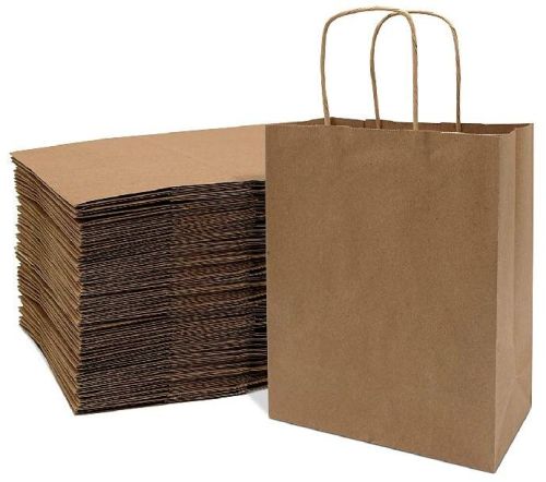 Plain Paper Shopping Bags, Handle Type : Loop Handle