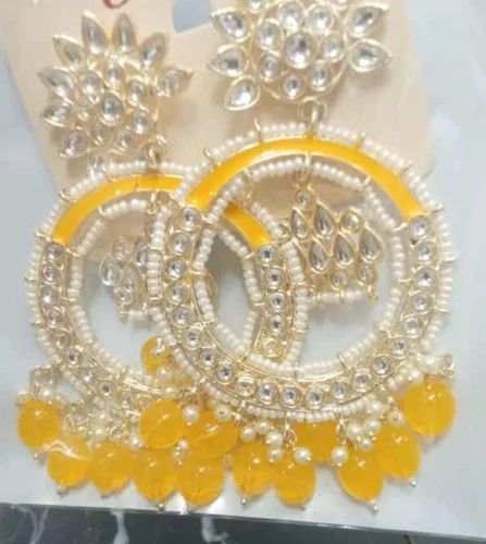 Polished Metal Ladies Designer Earrings, Style : Modern