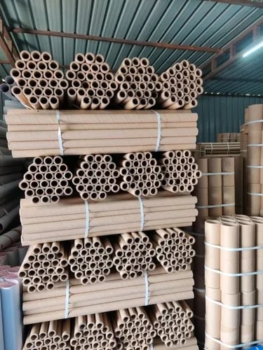Round Brown Paper Core Tubes, Pattern : Plain