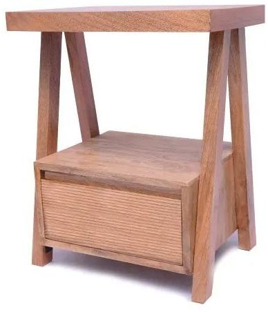 Single Drawer Wooden Bedside Table