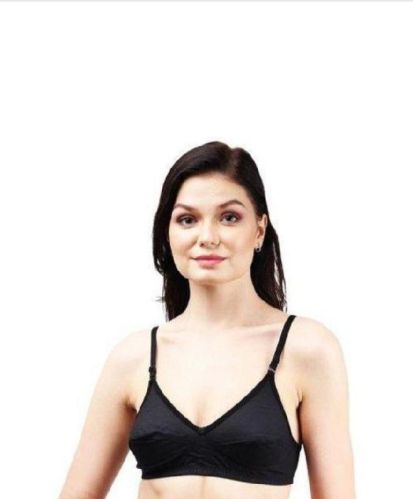 K.M. Mohani Plain Rayon Black Padded Bra, Size : 28, 30, 32, 34, 36