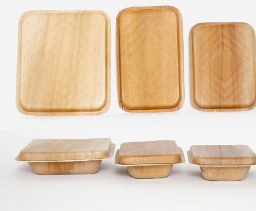 Rectangular Areca Leaf Disposable Plates, For Serving Food, Size : 12inch, 4inch, 6inch, 8inch.10inch