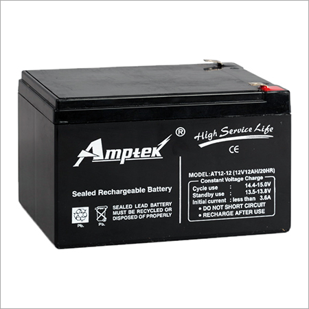 12V12AH Amptek Battery, For Industrial, Certification : ISI Certified