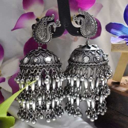 Polished Black Polish Jhumka, Packaging Type : Plastic Packet