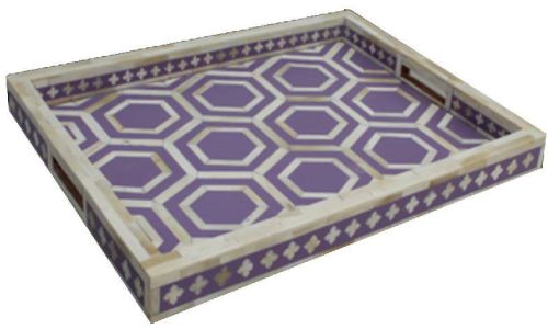 Bone Inlay Square Serving Tray, Size : Standard