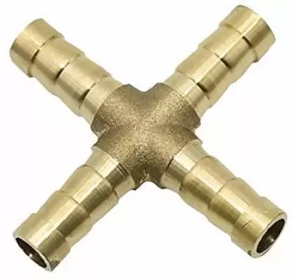 Polished 4 Way Hose Tee, Size : 1inch