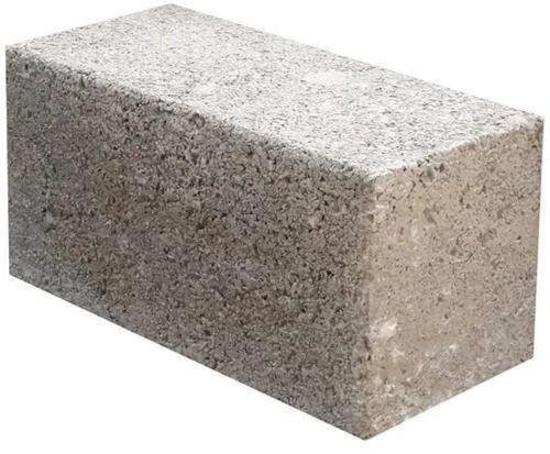 Cuboidal 12X8X8 Inch Concrete Solid Block, For Side Partition Walls, Pattern : Plain