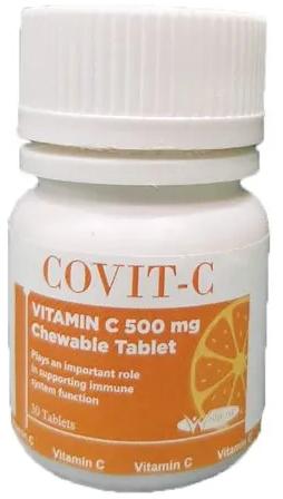 Vitamin C 500mg Chewable Tablets, For Muscle Strength Gain