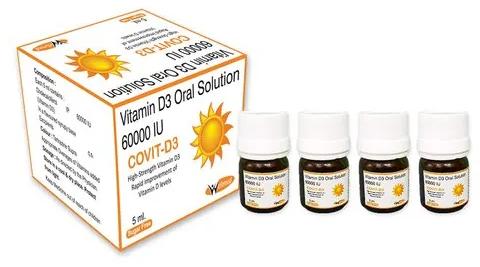 Vitamin D3 60000 IU Oral Solution, Packaging Size : 5ml