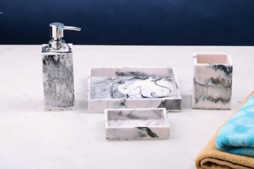 Polished Resinic Resin Bathroom Set, For Decoration, Feature : Colorful Printed
