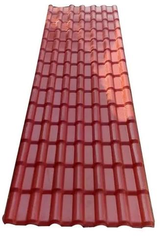 Square Polished Clay Colour Coated Roofing Sheet, Size : Standard