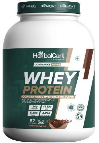 HerbalCart Whey Protein Concentrate, Cafe Mocha Flavour, 2kg