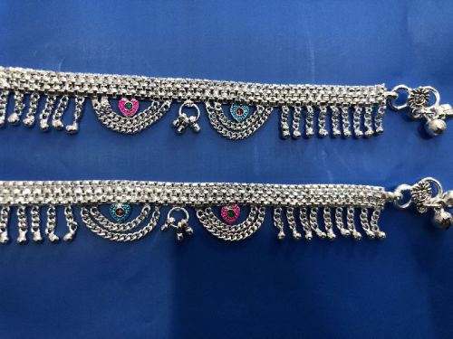 Polished Fancy Latkan Anklet, Quality : Superior