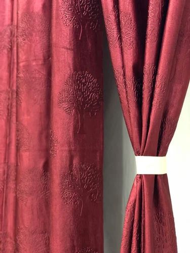 Red Tree Punch Curtains, Length : 7 Feet