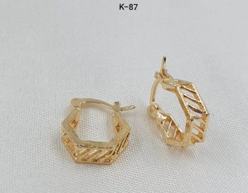 Gold Plated Bali Earrings k87, Style : Common