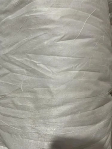 White Silk Plain Dyeable Dupion Fabric, For N.A, Width : 44inch