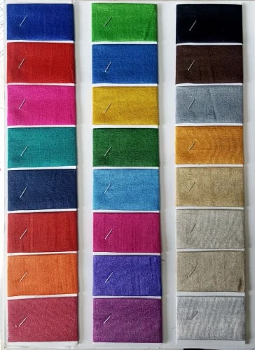 Plain Polyester Dupion Fabric, For Garments, Overall Dimension : N.A