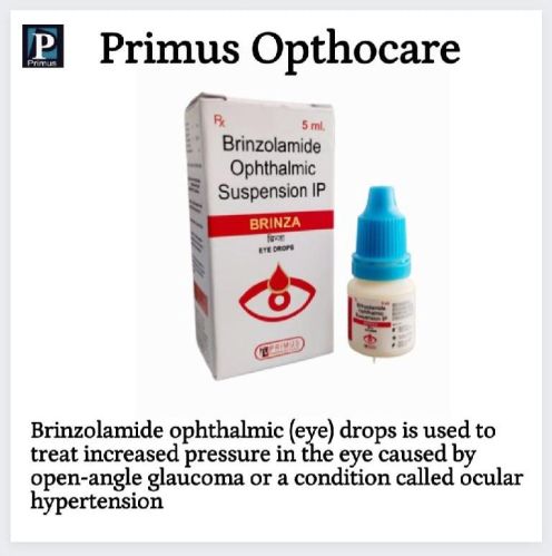 Brinzolamide 1% Ophthalmic Eye Drop, Certification : WHO, GMP, GLP