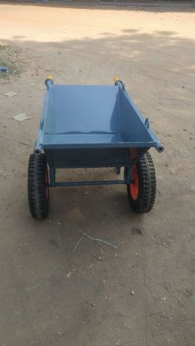 Stb Grey Mild Steel Double Wheel Trolley, For Cleaning Purpose, Construction, Feature : High Quality