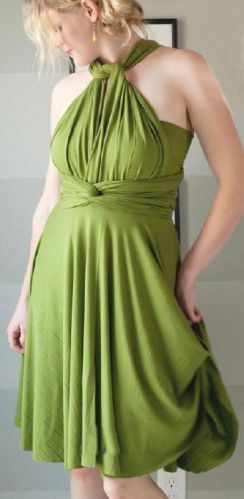 Knotted Neck Maternity Dress