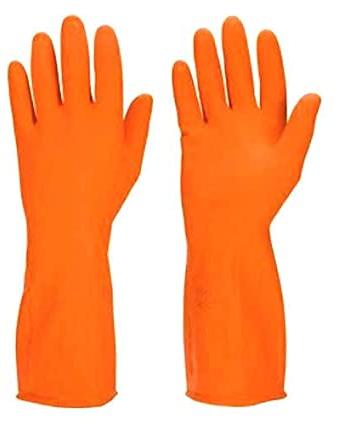 Rubber Hand Gloves, For Industrial, Pattern : Plain