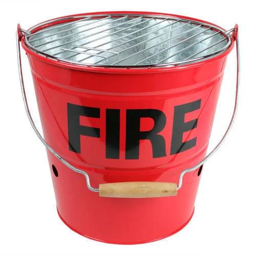 Coated Metal Fire Bucket, Feature : Fine Finishing