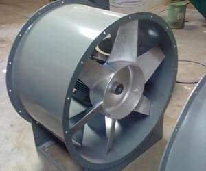 Blue 380V Electric 50Hz Flow Fan, For Air Cooling, Blade Material : Aluminium