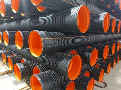 Round HDPE DWC Pipe, For Water Supplying, Drainage, Length : 400-500mm