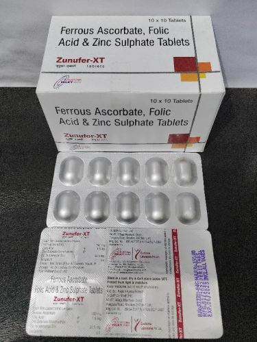 Ferrous Ascorbate, Folic Acid & Zinc Sulphate Tablets