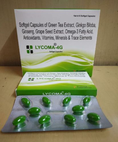 Softgel Capsules OF Green Tea Extract, Ginkgo Biloba, Ginseng, Grape Seed Extract,Omega-3 Fatty Acid,antioxidants,vitamins, Minerals & Trace Elem