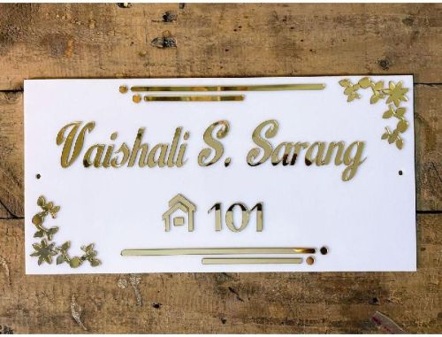 Acrylic Customized Name Plates, Length : 3inch