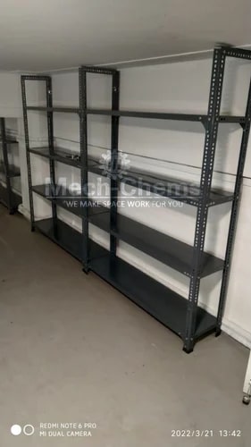 Mechchems Polished Mild Steel Boltless Shelving System, Feature : Heavy Duty, High Quality
