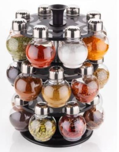 24 Pcs Revolving Spice Rack, Feature : Durable, High Quality, Shiny Look