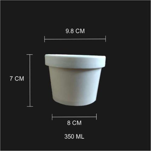 Round 350 ML Paper Container With Lid, For Food Packaging