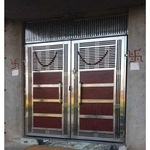 Polished Stainless Steel Door, For Home, Office, Feature : Durable, Fine Finishing, Good Quality