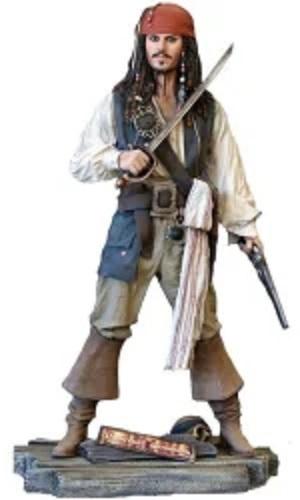 Skyartzone 30kg Polished Fiber Jack Sparrow Statue, For Interior Decor, Home, Garden, Style Type : Antique