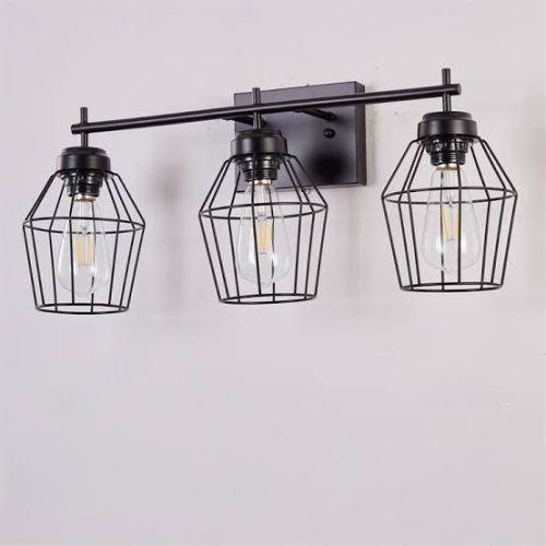 3-Light Industrial Metal Wall Lamp, For Decoration, Home, Hotel, Mall, Specialities : Stable Performance
