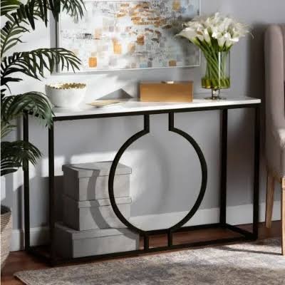 Polished Black Metal Console Table, For Study Room, Living Room, Feature : Termite Proof, High Strength