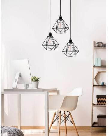 Black Metal Pendant Shaped Light, For Restaurant, Office, Hotel, Home Use, Feature : Stable Performance